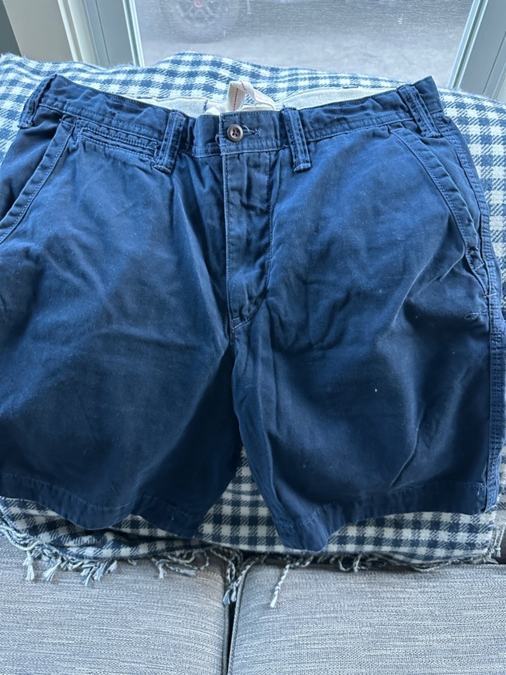Polo by Ralph Lauren Navy Flat-Front Cotton Shorts